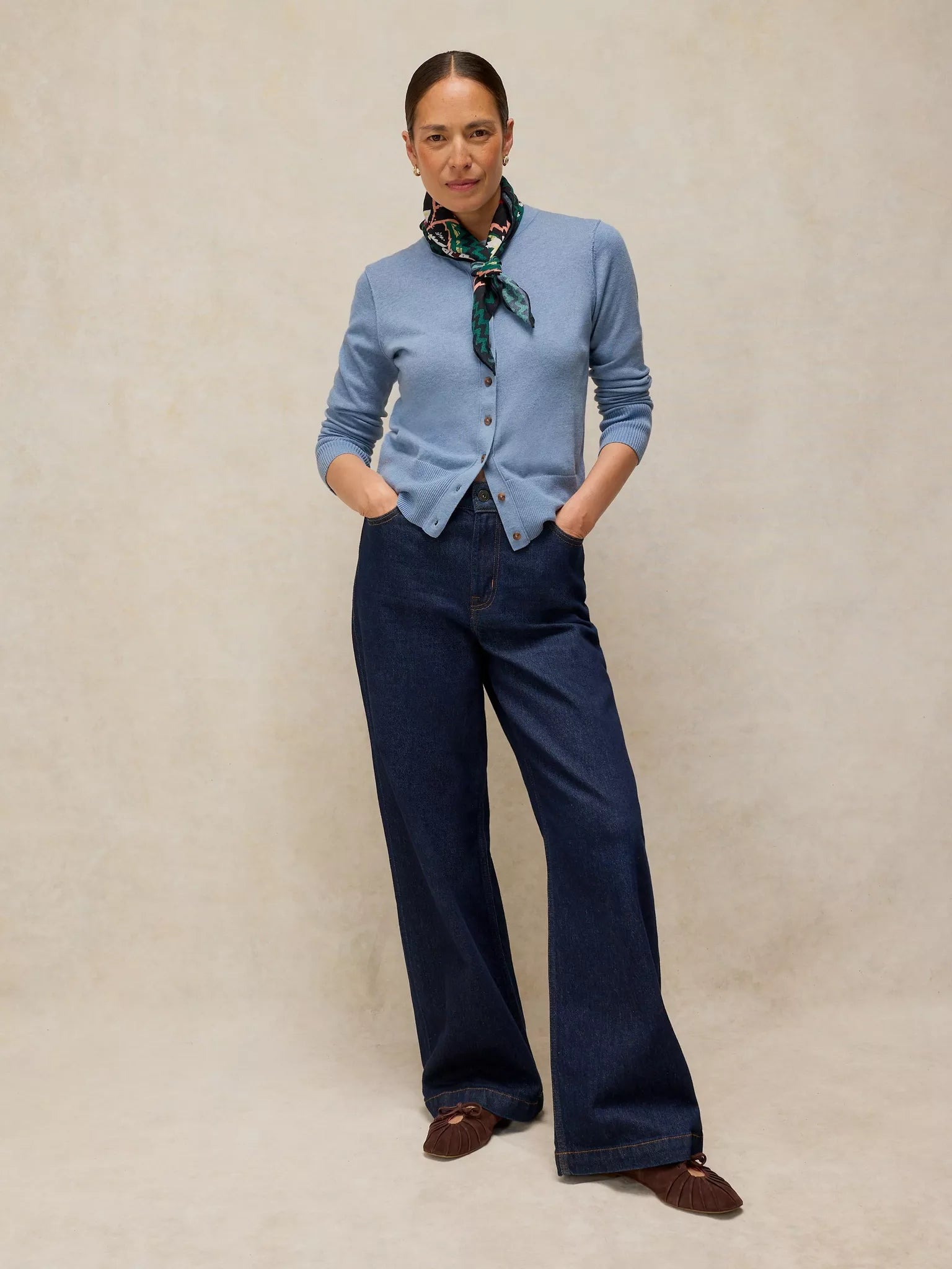 White Stuff Lois Cardi - Mid Blue