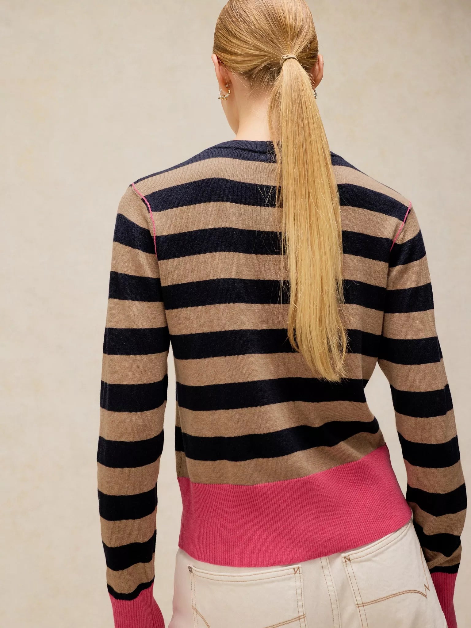 White Stuff Lois Stripe Cardi - Navy Multi