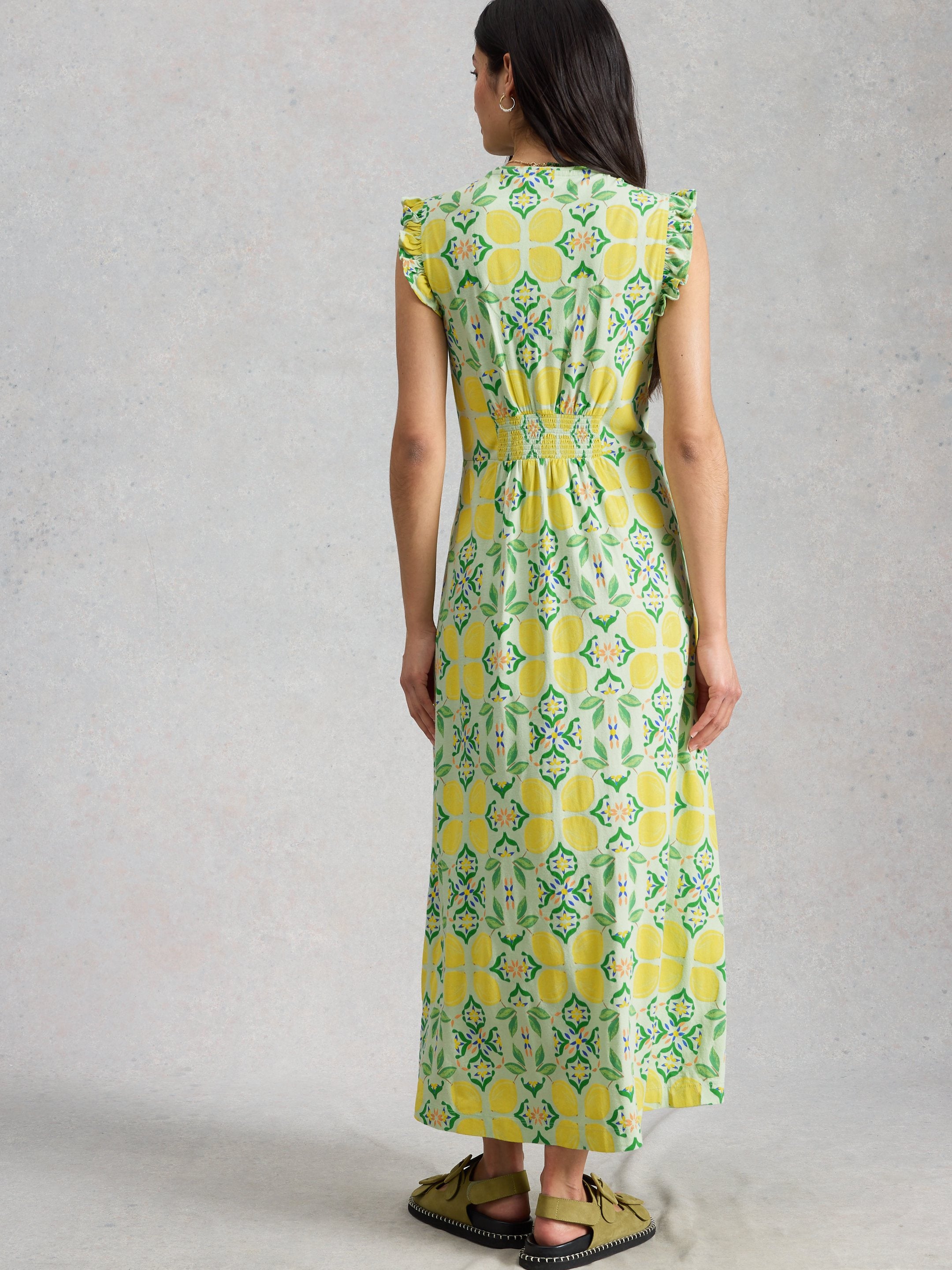 White Stuff Lorna Jersey Maxi Dress - Green Multi