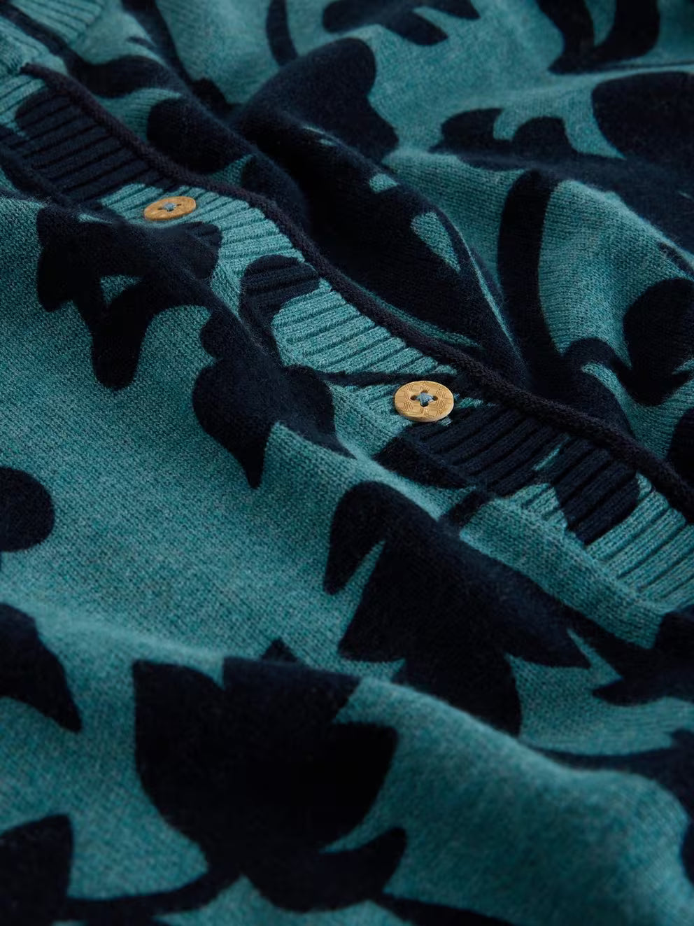 White Stuff Lulu Print Cardi - Blue