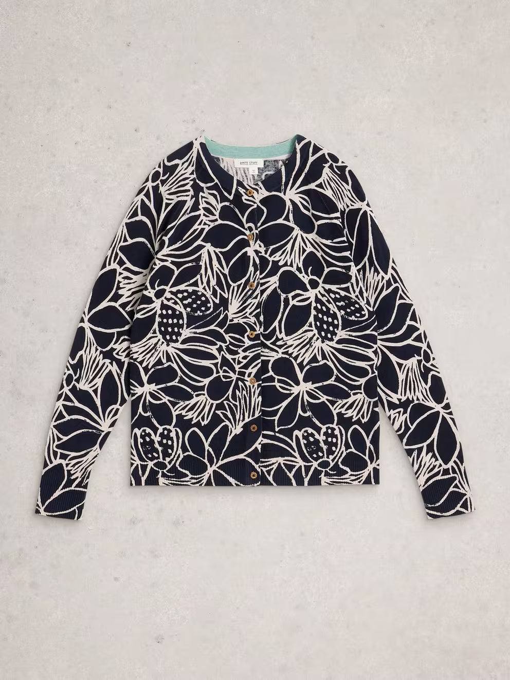 White Stuff Lulu Print Cardi - Navy Multi