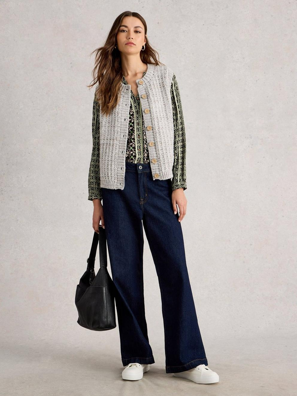 White Stuff Maxine Button Tank - Light Natural