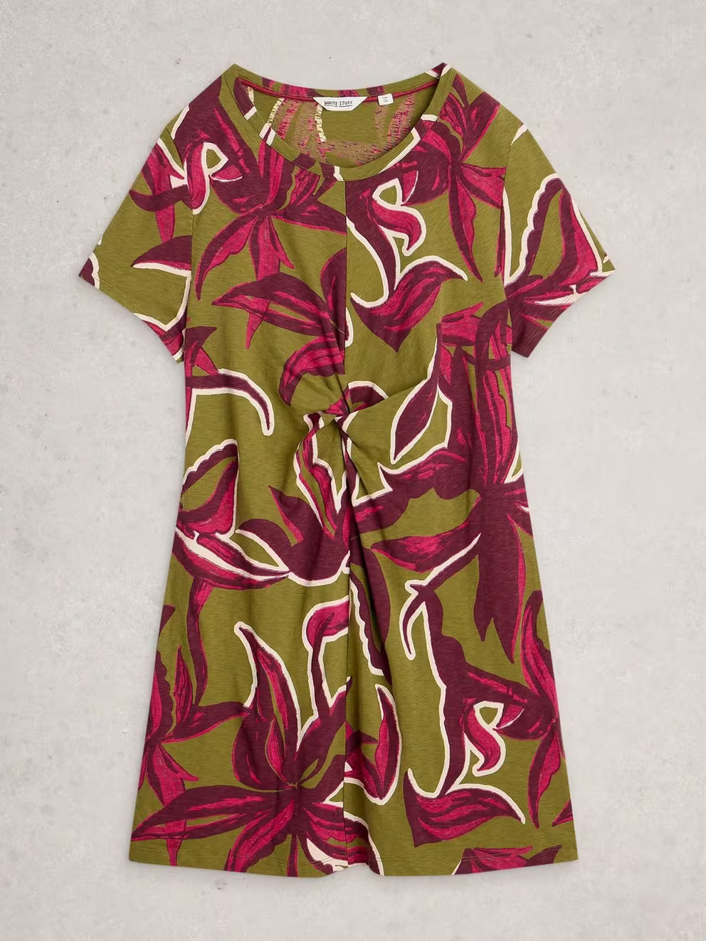 White Stuff Milly T-Shirt Dress - Green Print