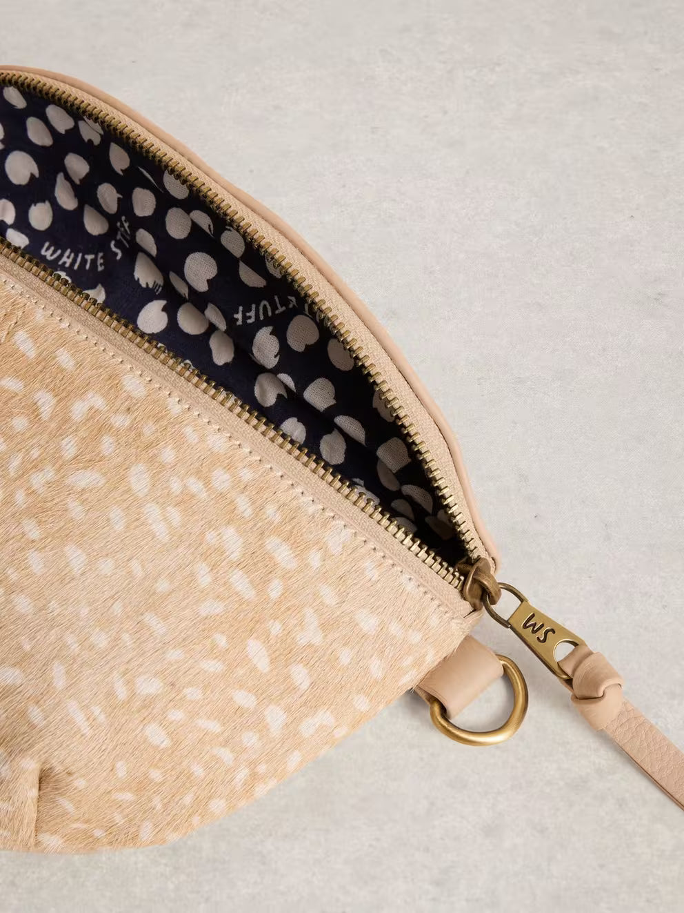 White Stuff Mini Sebby Leather Sling Bag - Nat. Multi