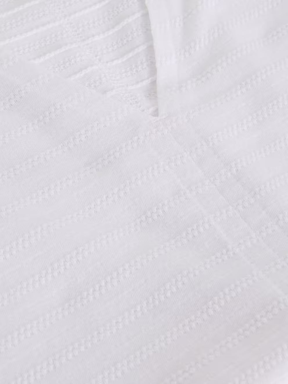 White Stuff Nelly Notch Texture Tee - White