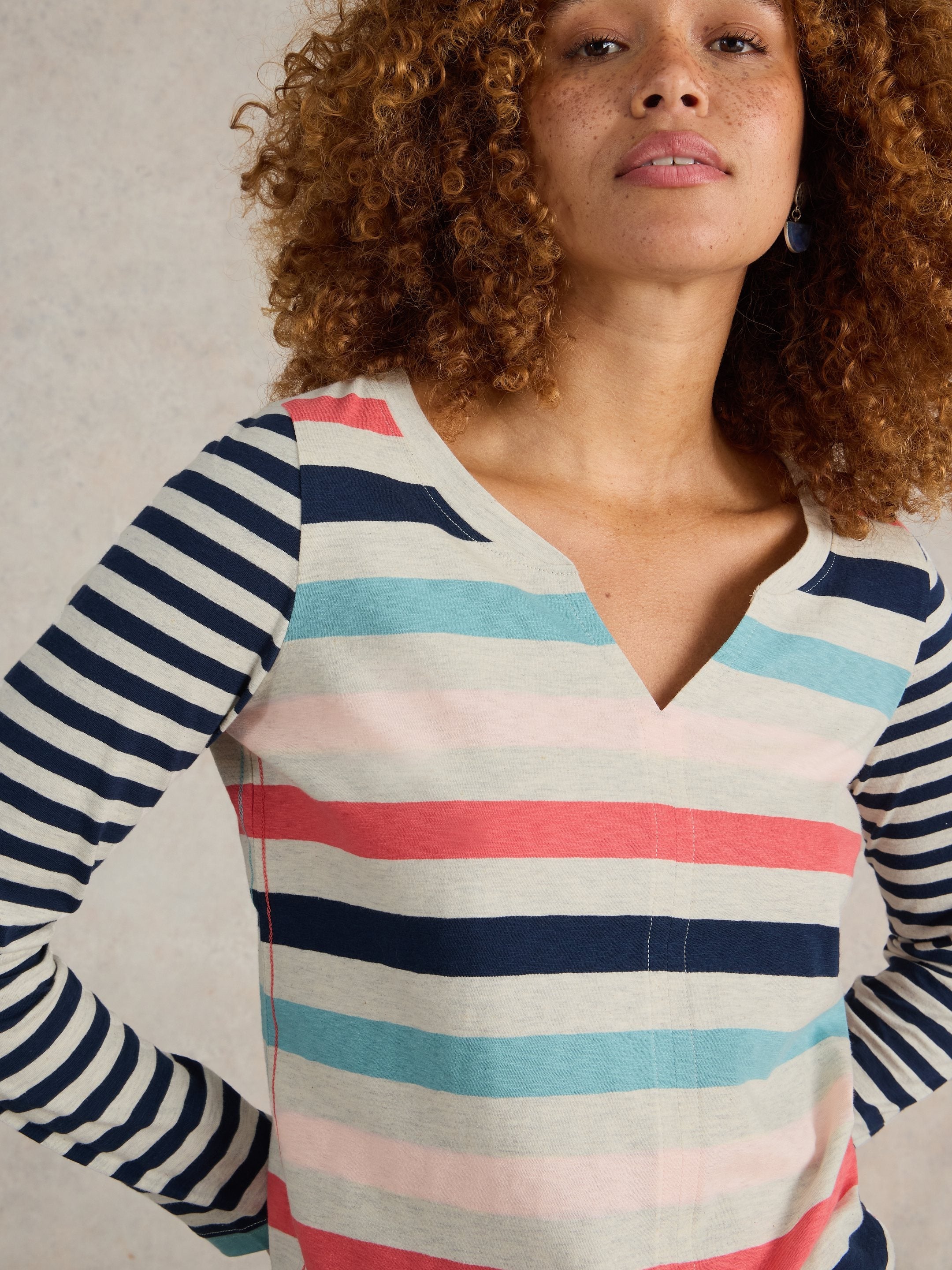 White Stuff Nelly Striped Tee - Multi Clothing - Tops - Shirts - LS Knits by White Stuff | Grace the Boutique