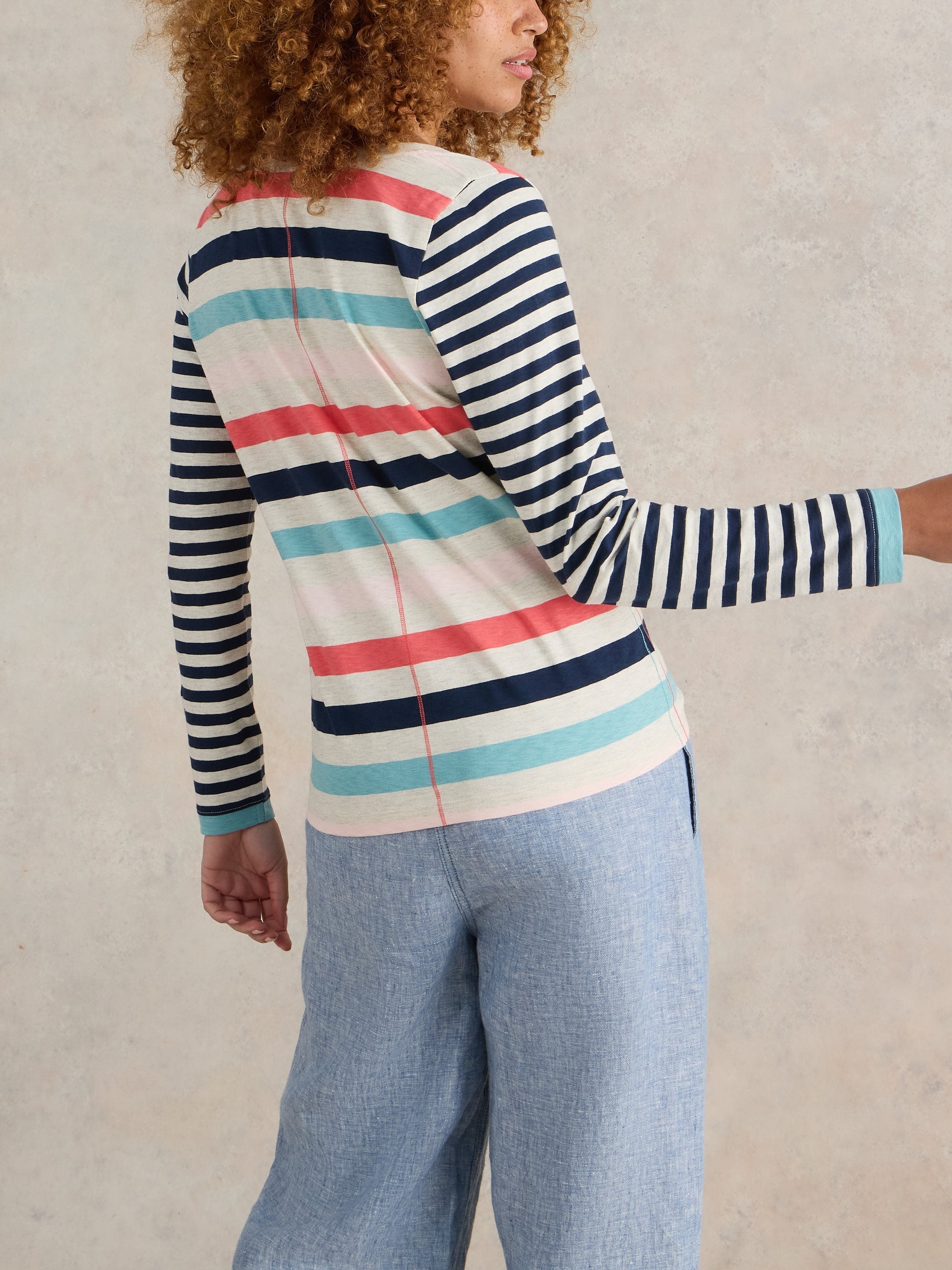 White Stuff Nelly Striped Tee - Multi Clothing - Tops - Shirts - LS Knits by White Stuff | Grace the Boutique