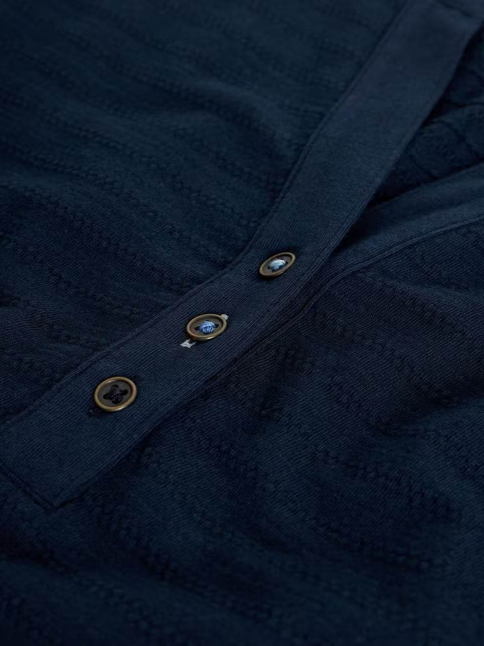 White Stuff Nora Texture Notch Vest - Dark Navy