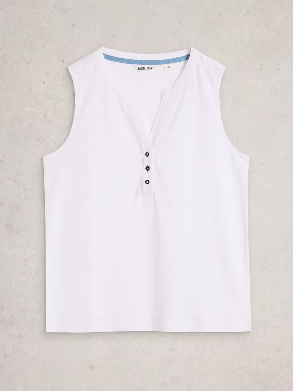 White Stuff Nora Texture Notch Vest - White
