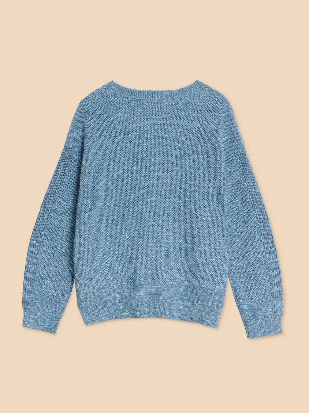 White Stuff Northbank Jumper - Mid Blue Clothing - Tops - Sweaters - Pullovers - Heavy Knit Pullovers by White Stuff | Grace the Boutique