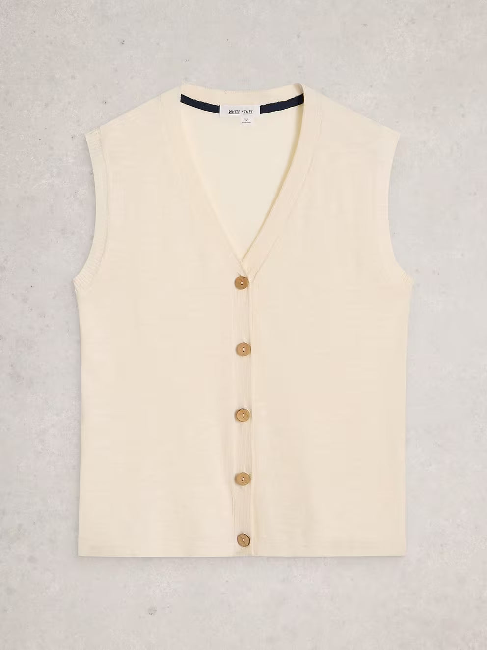 White Stuff Nova Linen Blend Tank - Natural White