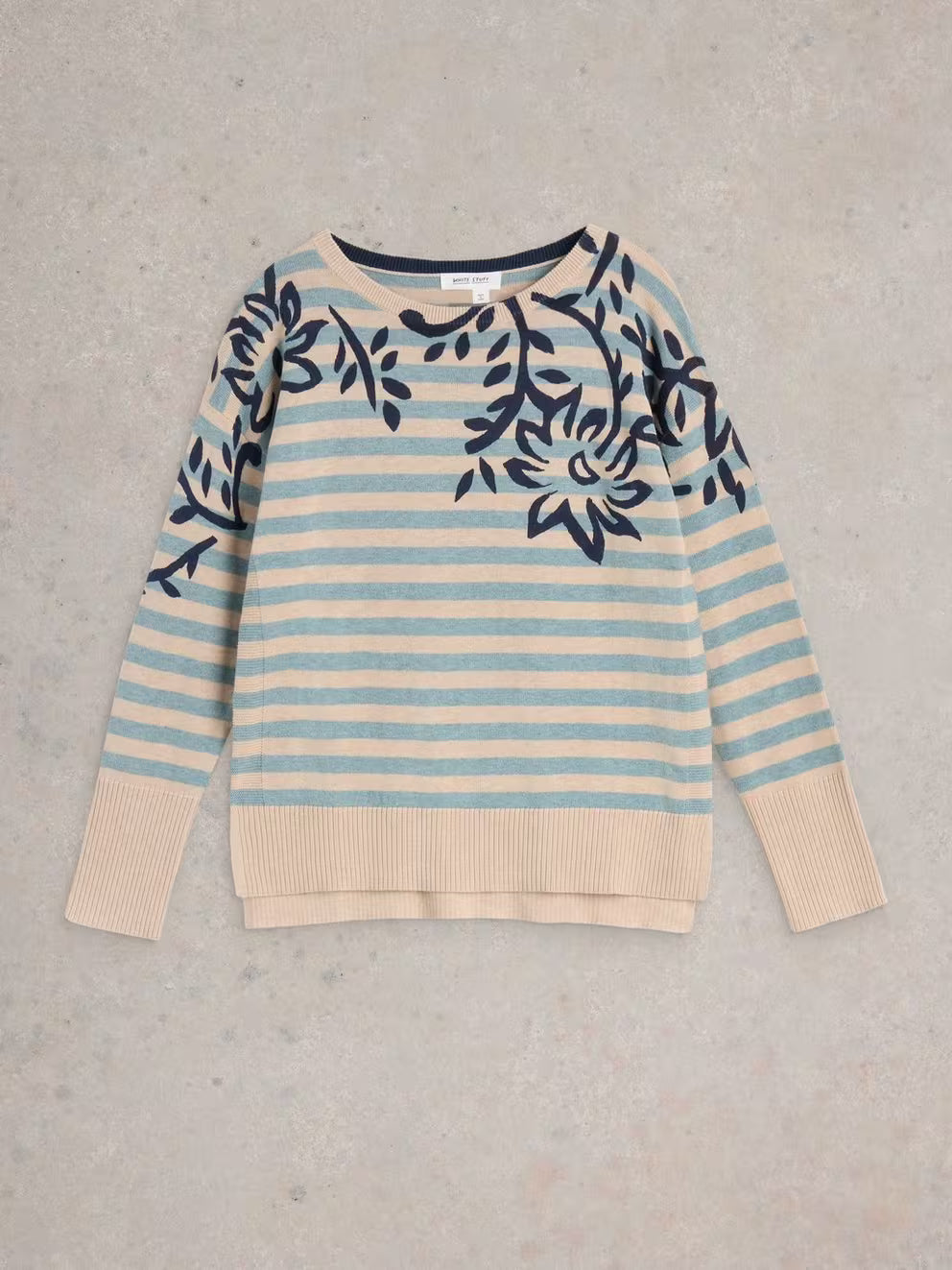 White Stuff Olive Print Jumper - Green Multi