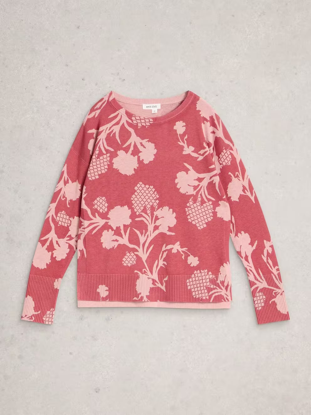 White Stuff Olive Print Jumper - Pink Print