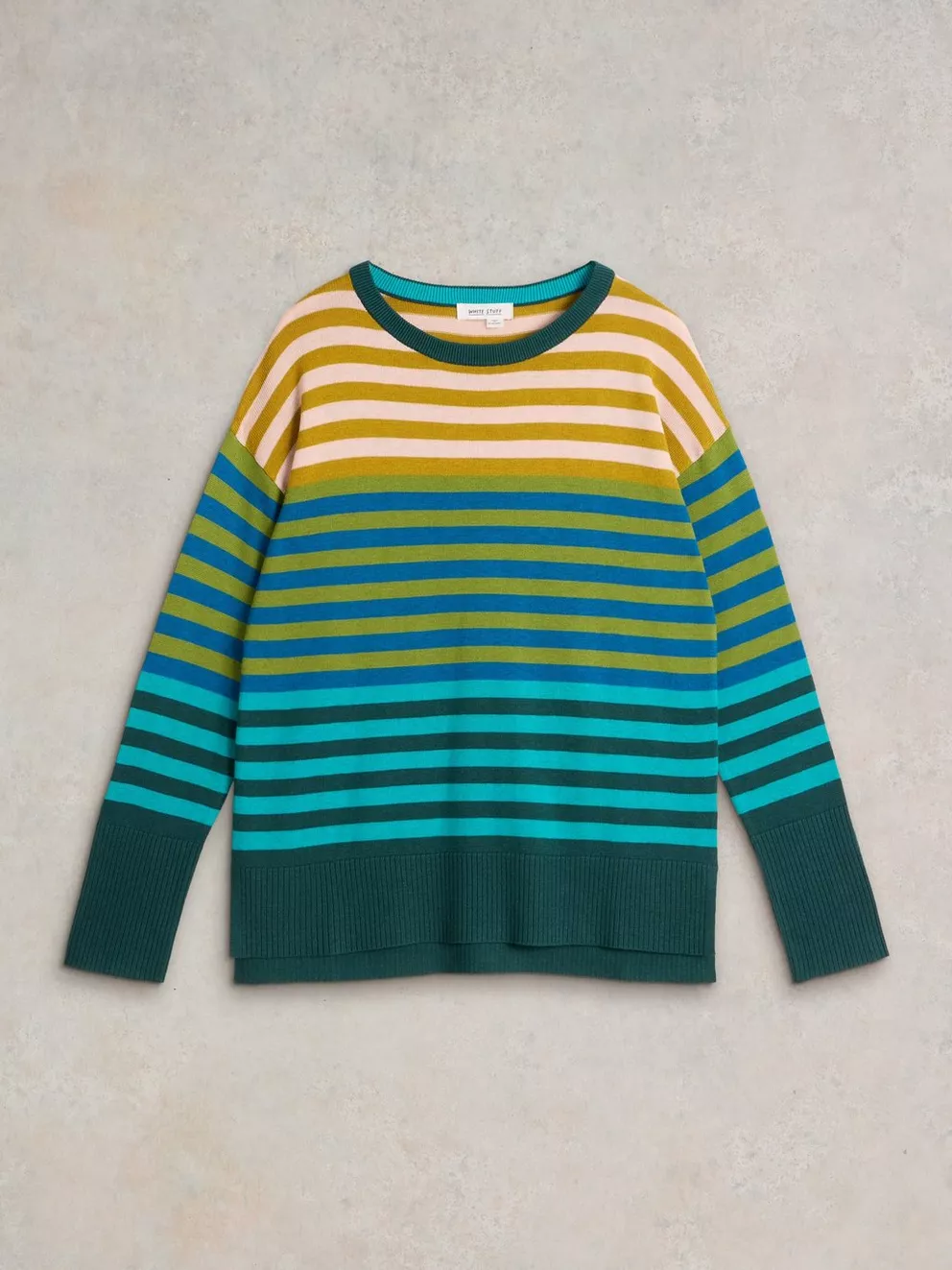 White Stuff Olive Striped Jumper - Green Clothing - Tops - Sweaters - Pullovers by White Stuff | Grace the Boutique