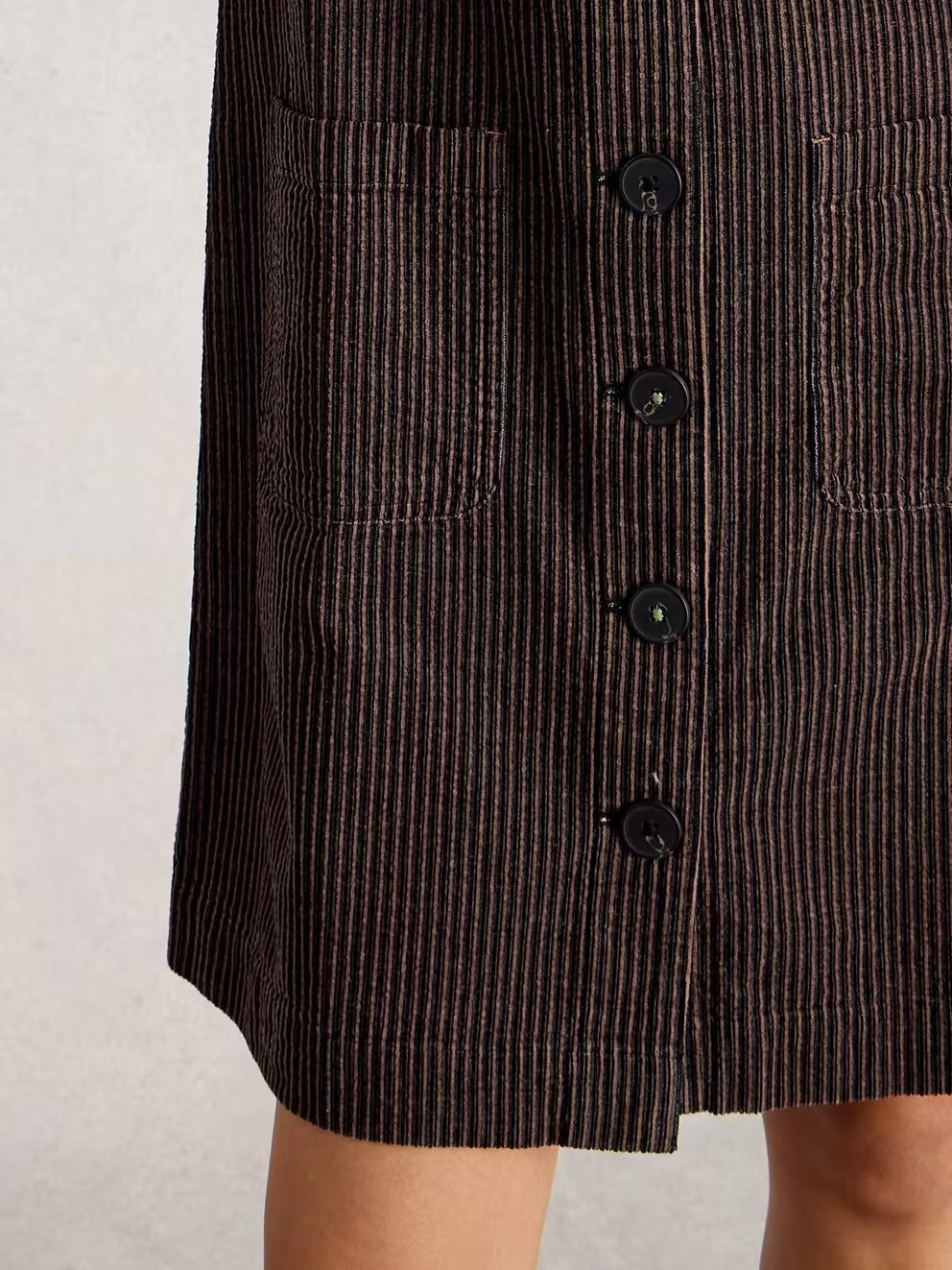 White Stuff Rose Cord Pinny