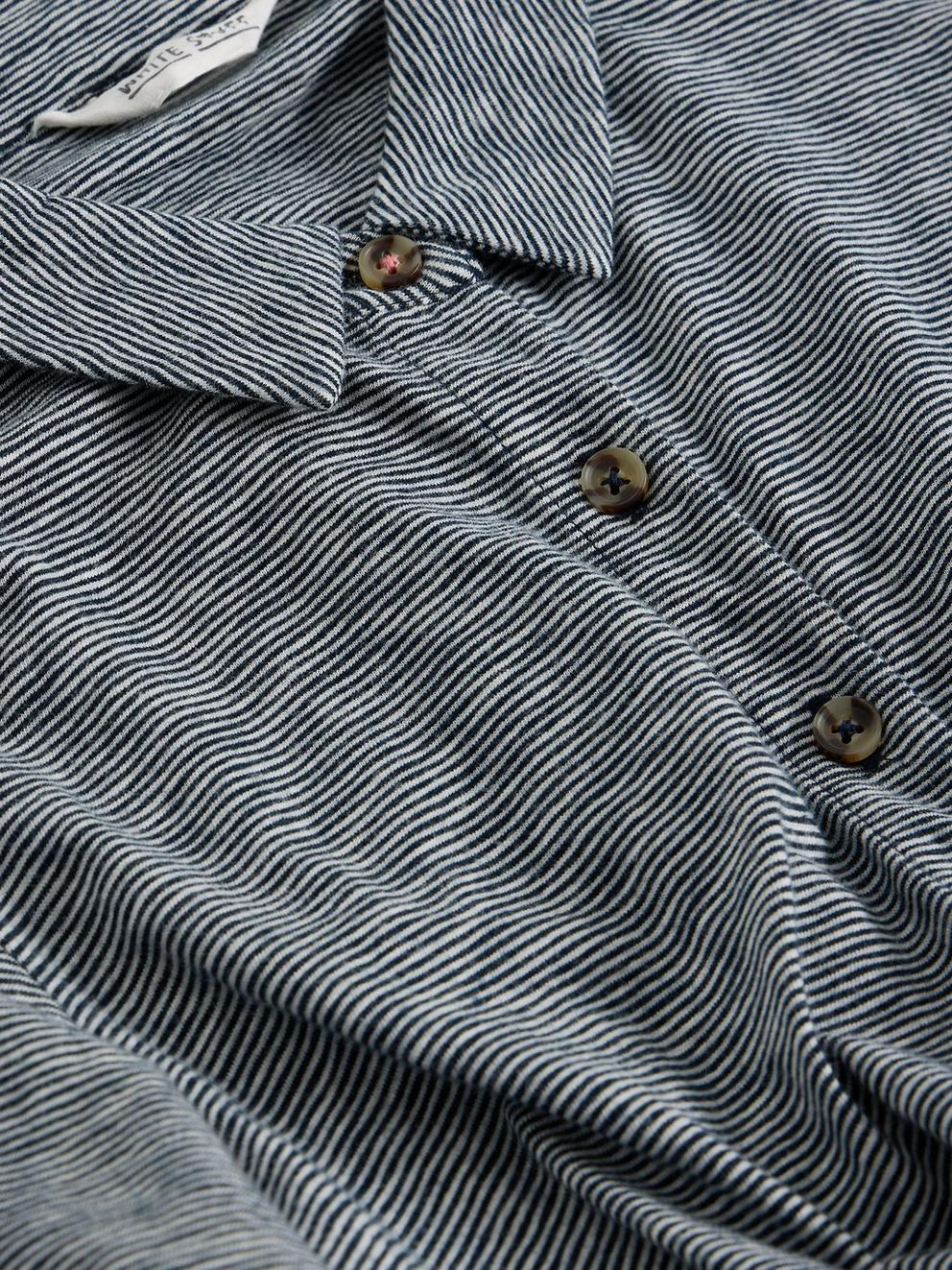 White Stuff Rua Half Placket Dress - Navy Multi