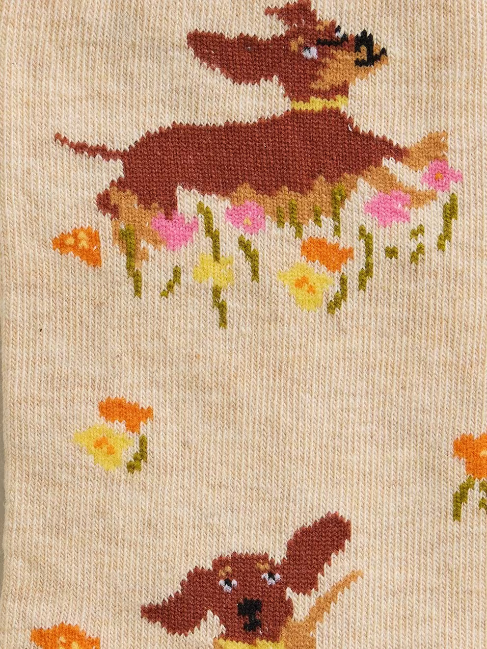 White Stuff Running Sausage Ankle Sock - Natural Multi