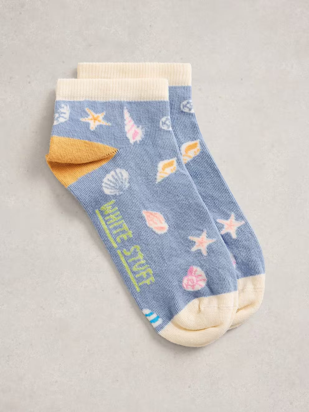 White Stuff Shell Trainer Sock - Blue Multi