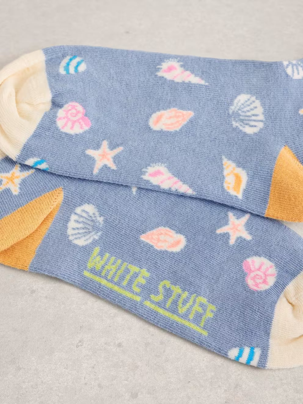 White Stuff Shell Trainer Sock - Blue Multi