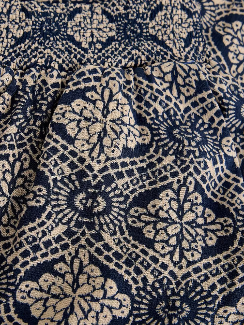 White Stuff Shelly Crinkle Culotte - Navy Print