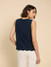 White Stuff Silvia Cut-Out Tank - French Navy Clothing - Tops - Shirts - Sleeveless Knits by White Stuff | Grace the Boutique