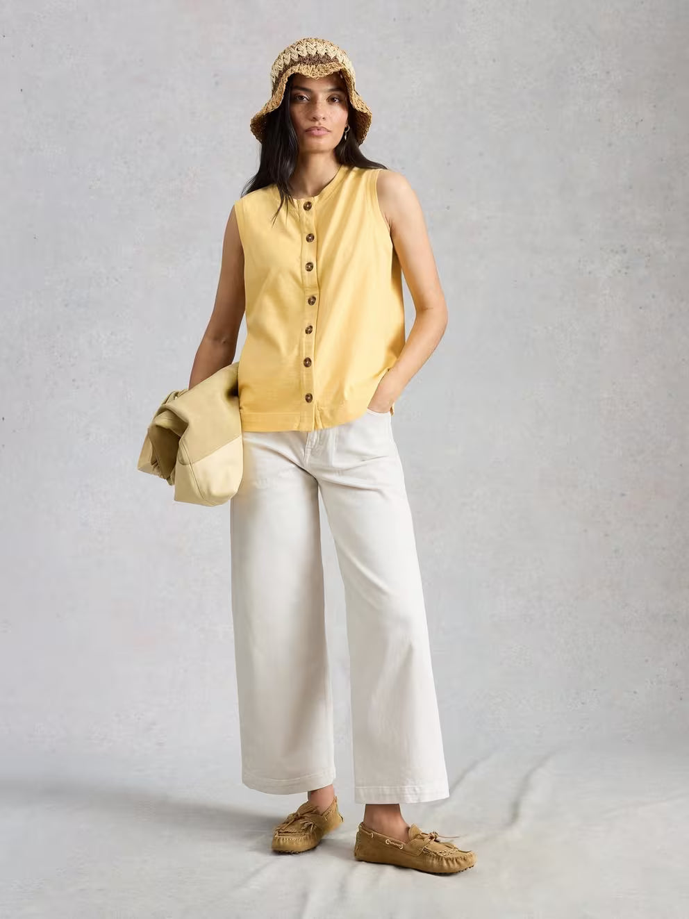 White Stuff Simone Tank - Light Yellow