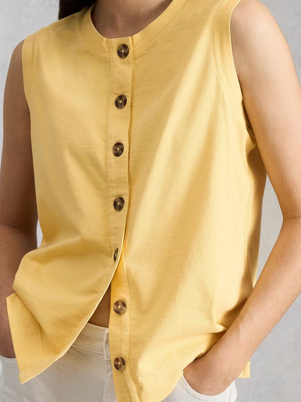White Stuff Simone Tank - Light Yellow