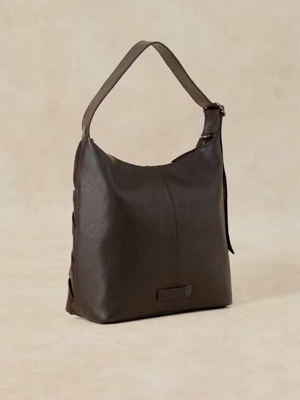 White Stuff Sophia Weave Crossbody - Dark Brown