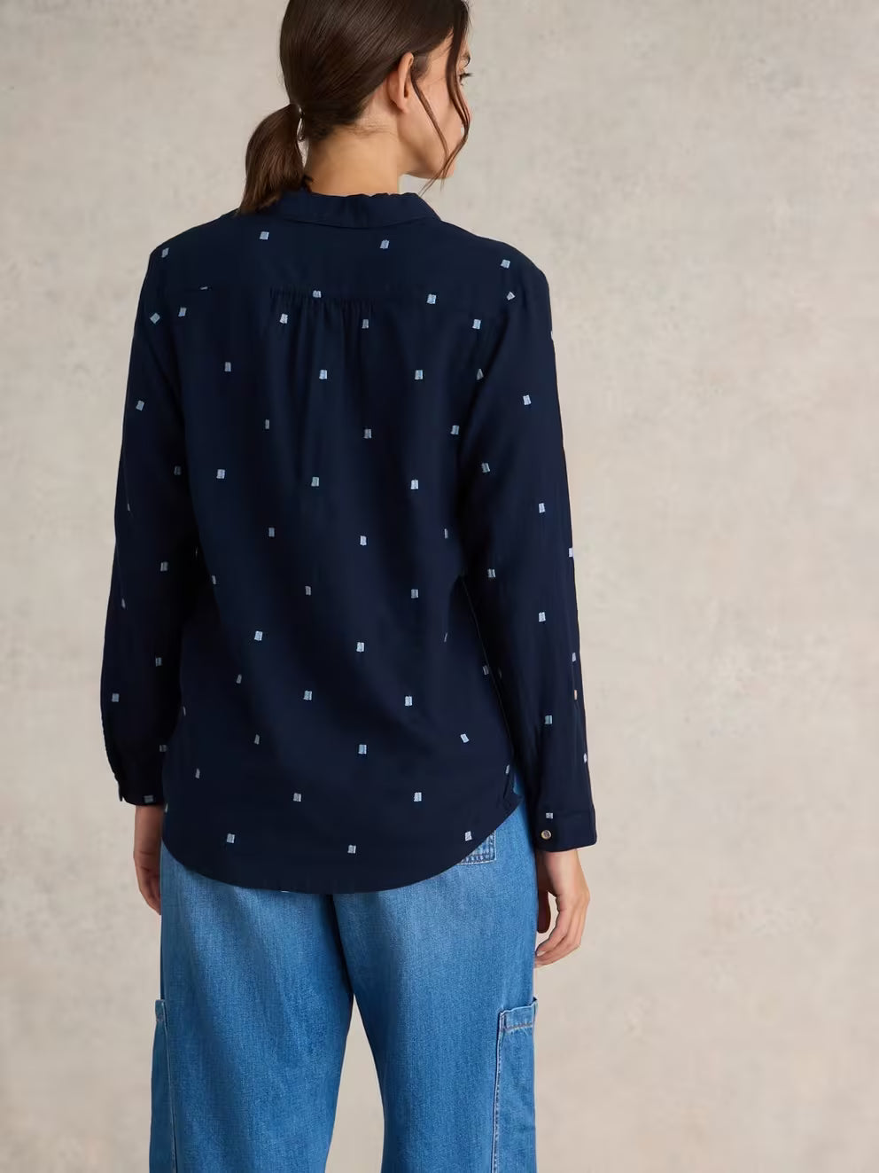 White Stuff Sophie Organic Cotton Shirt - Dark Navy
