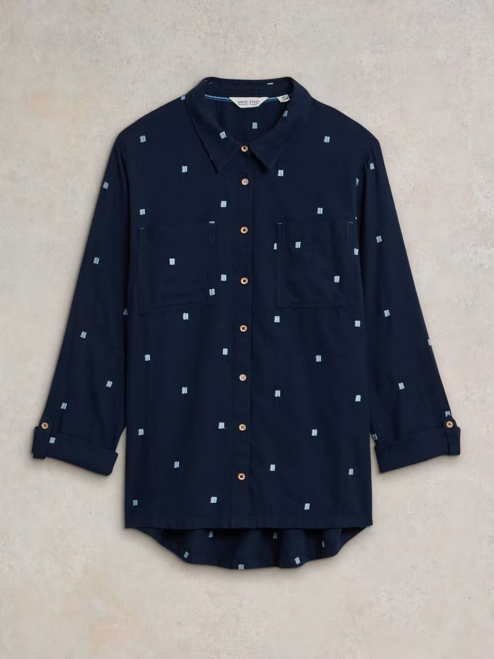 White Stuff Sophie Organic Cotton Shirt - Dark Navy