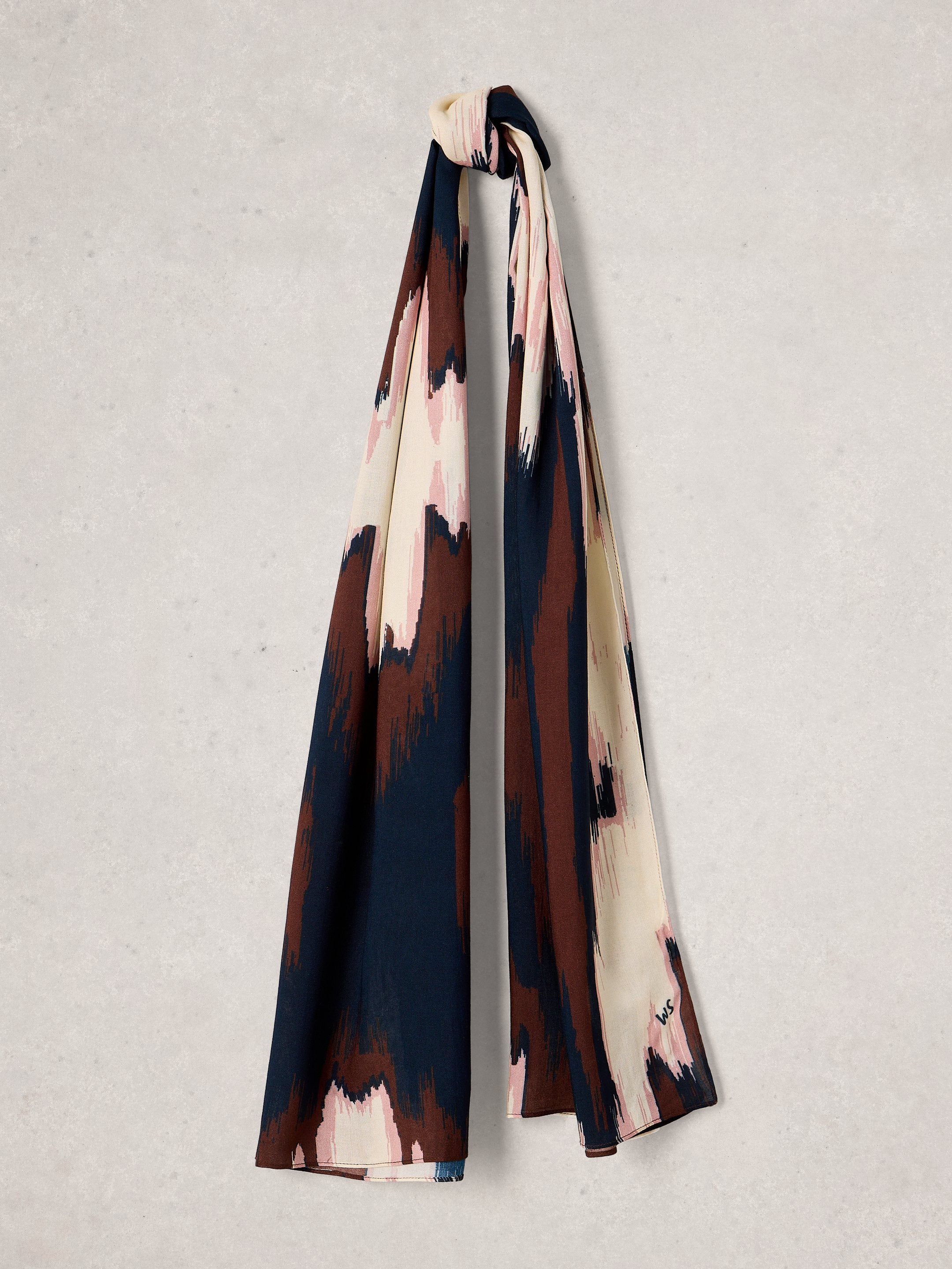 White Stuff Sophie Printed Scarf - Brown Print