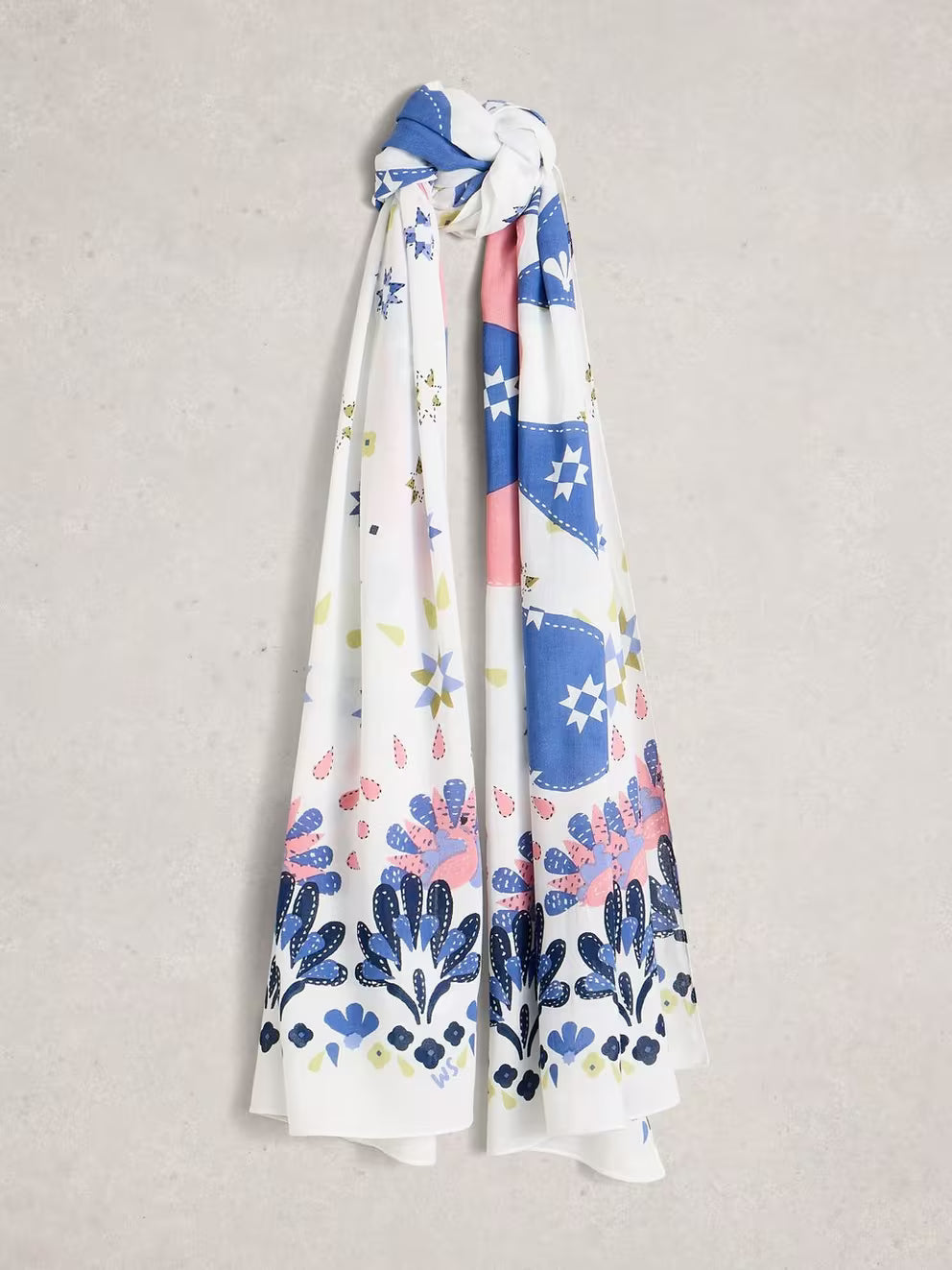 White Stuff Sophie Printed Scarf - Ivory Multi