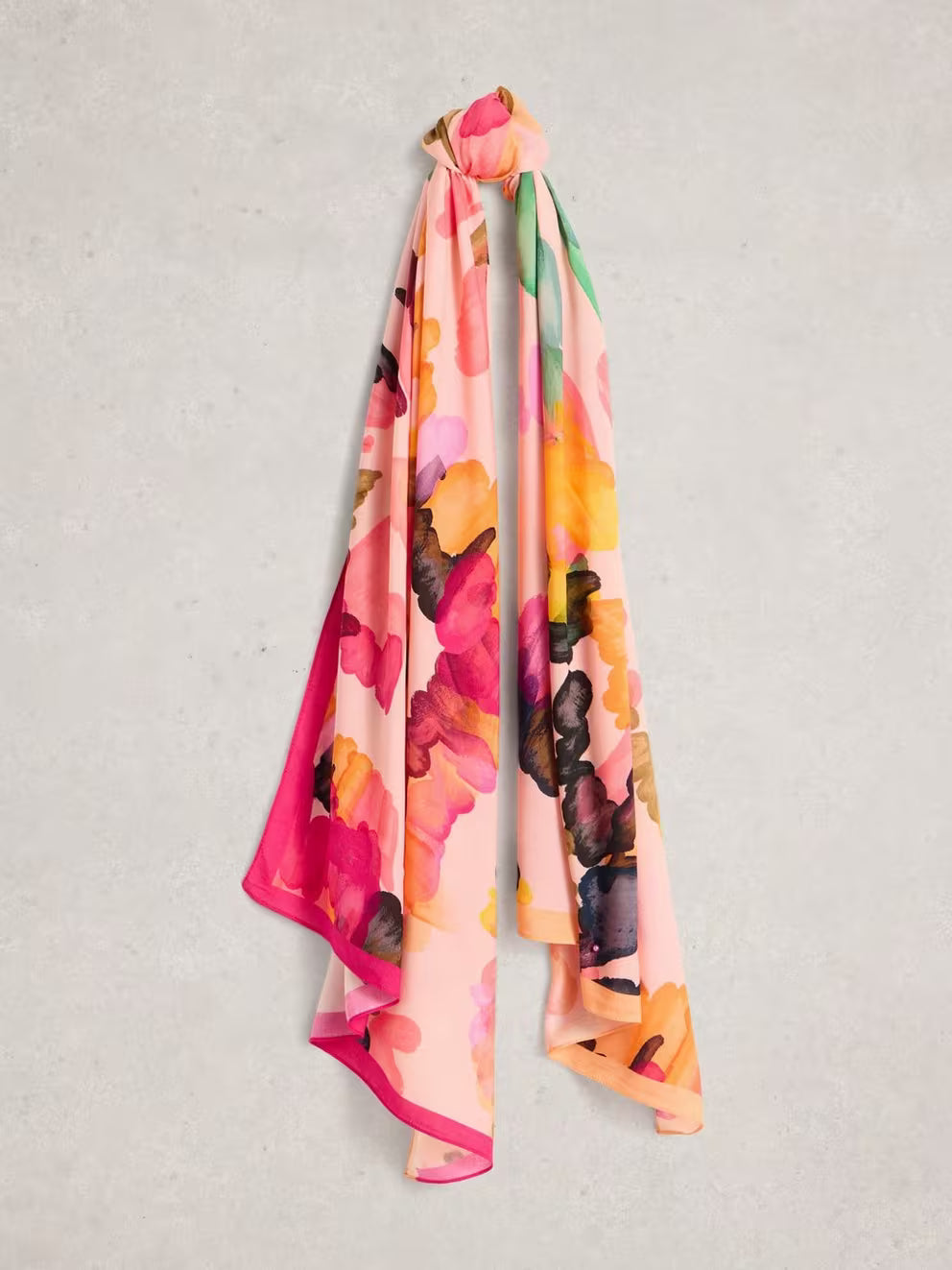 White Stuff Sophie Printed Scarf - Pink Multi