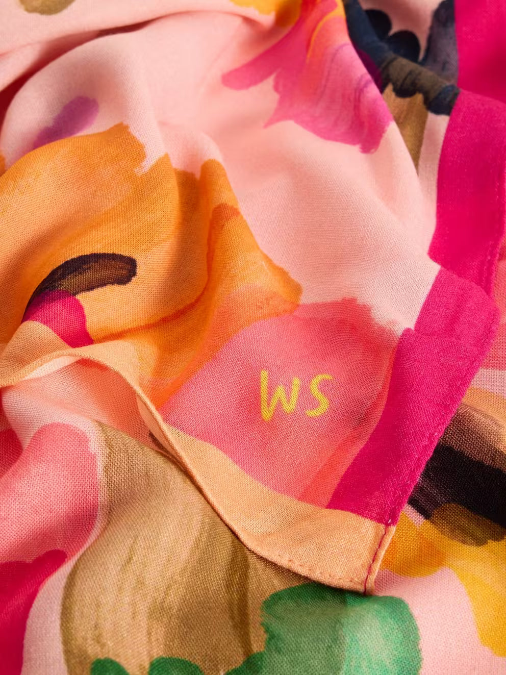White Stuff Sophie Printed Scarf - Pink Multi
