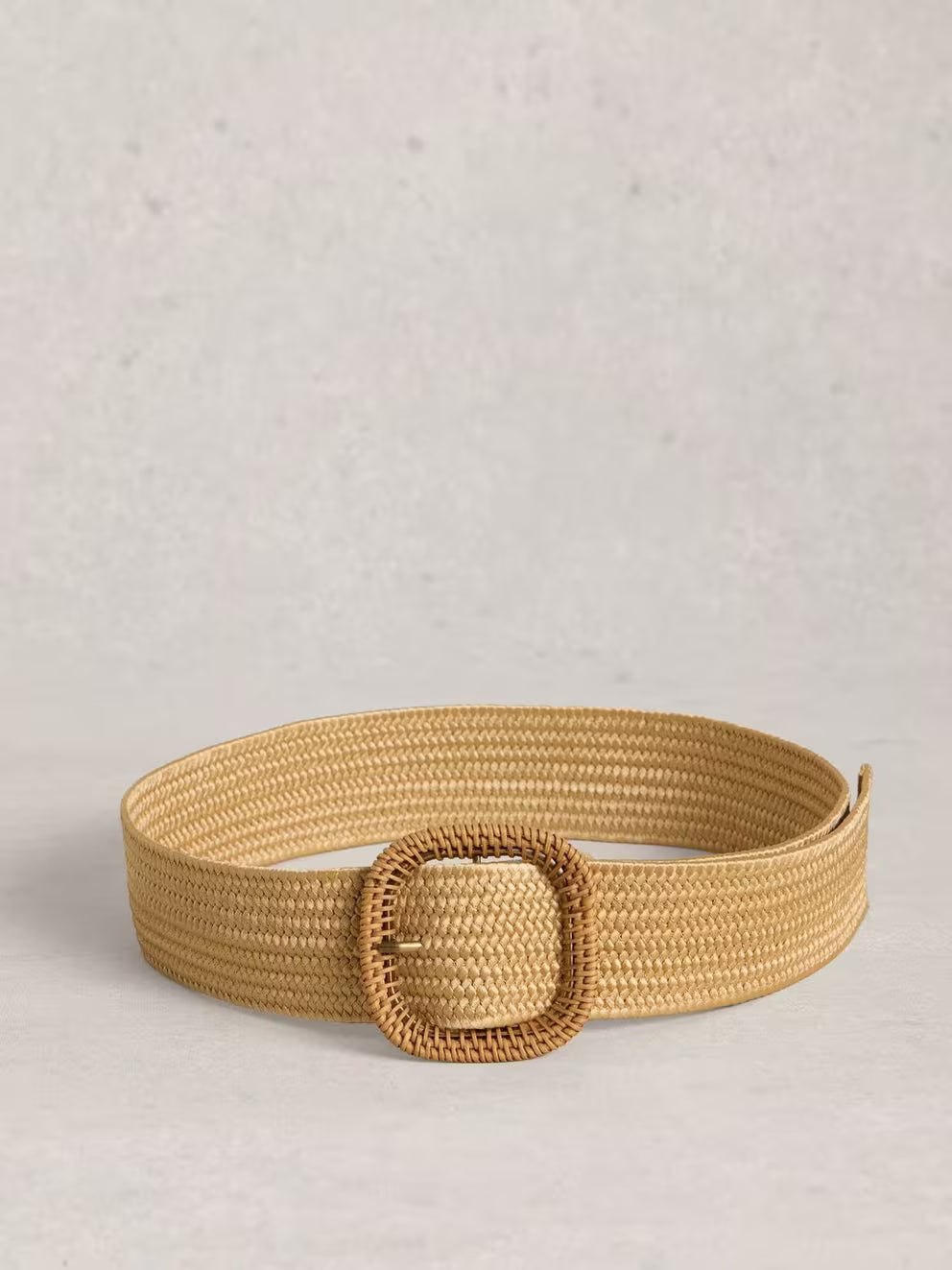 White Stuff Summer Weave Belt - Light Natural