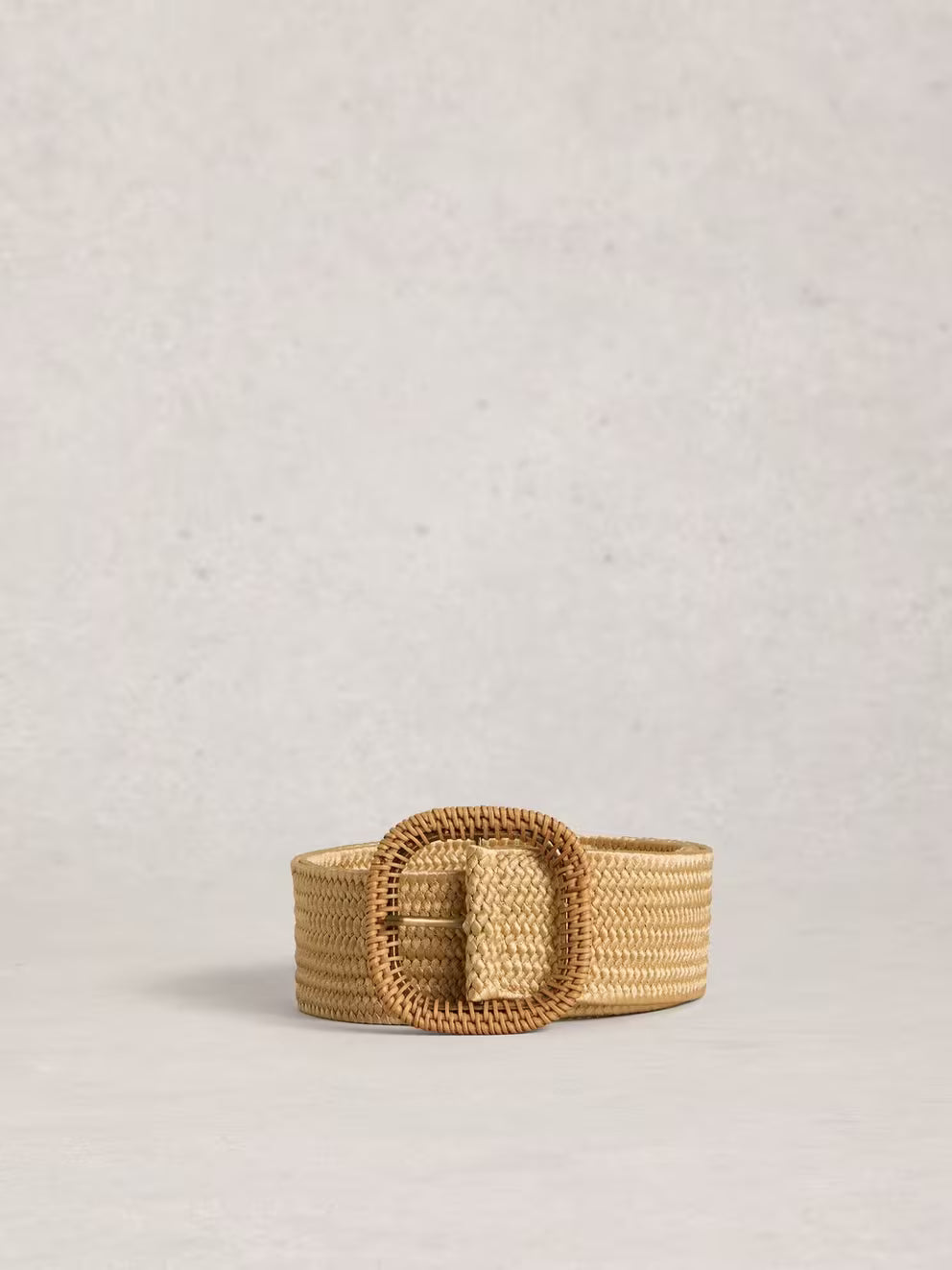 White Stuff Summer Weave Belt - Light Natural