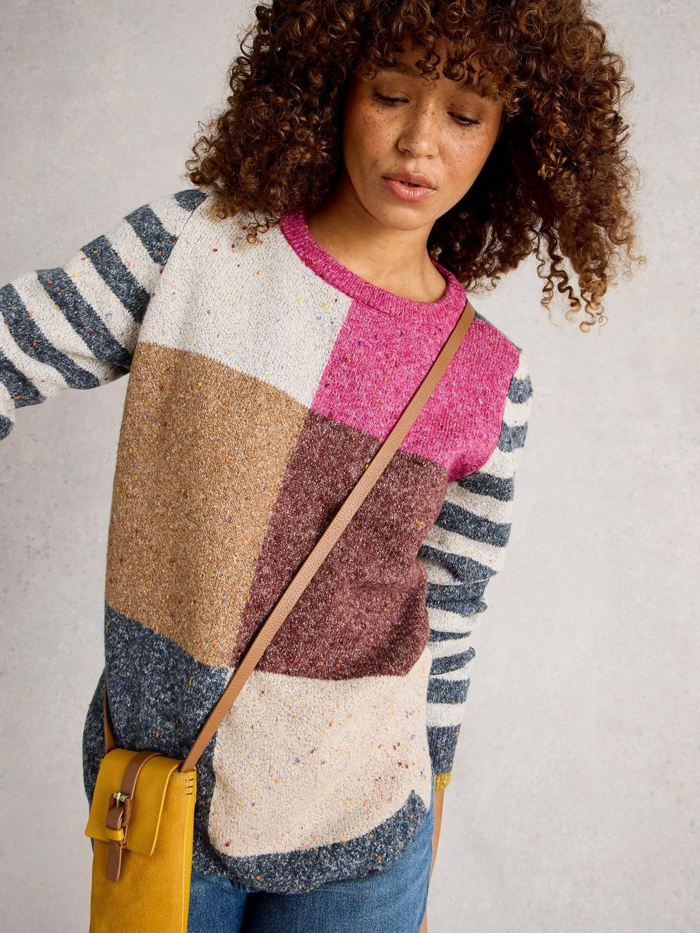 White Stuff Talia Jumper - Pink Multi