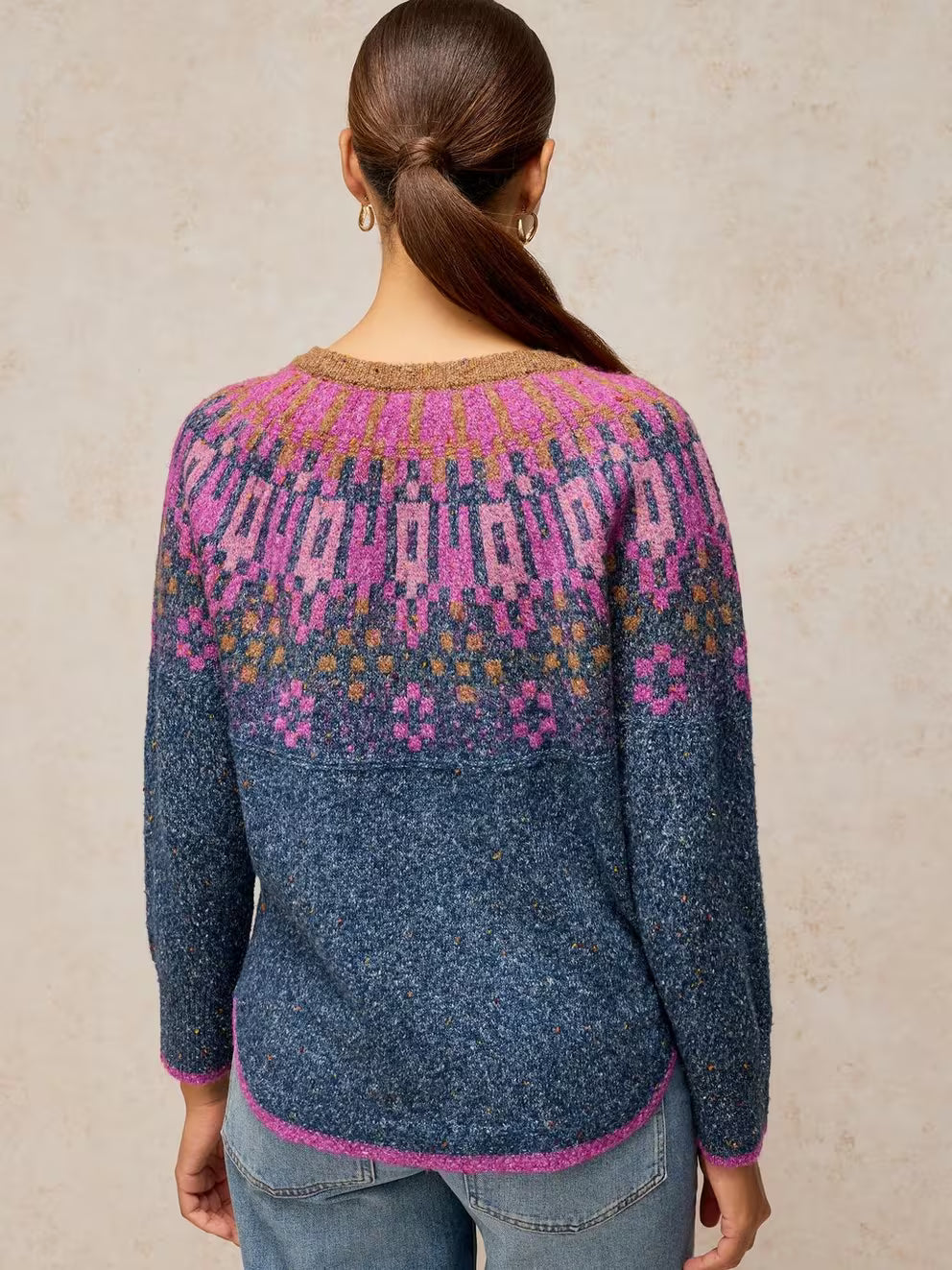 White Stuff Talia Sweater - Teal Multi