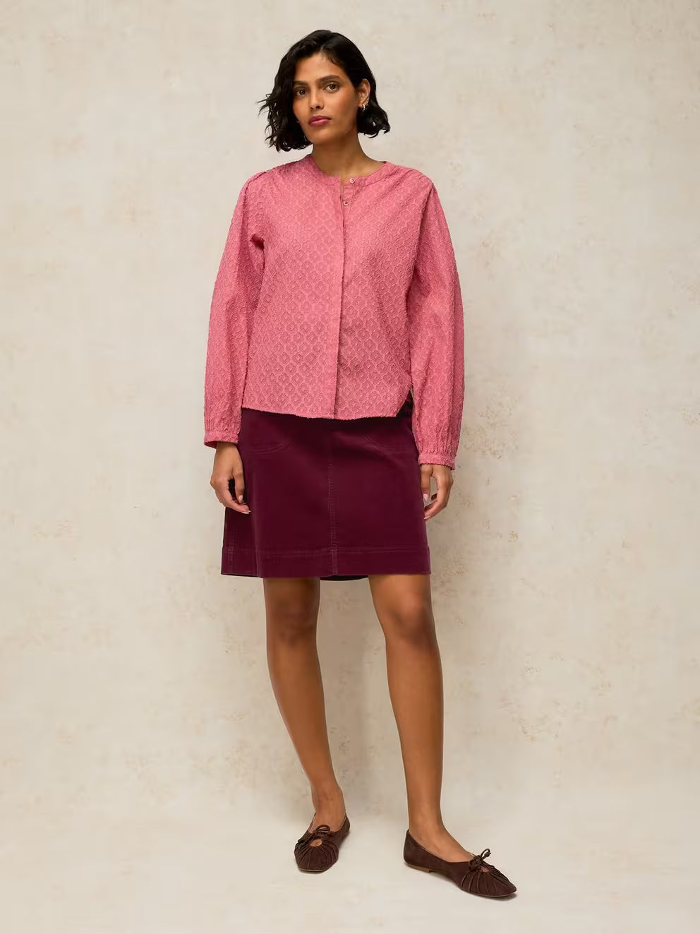 White Stuff Tia Skirt - Dark Plum