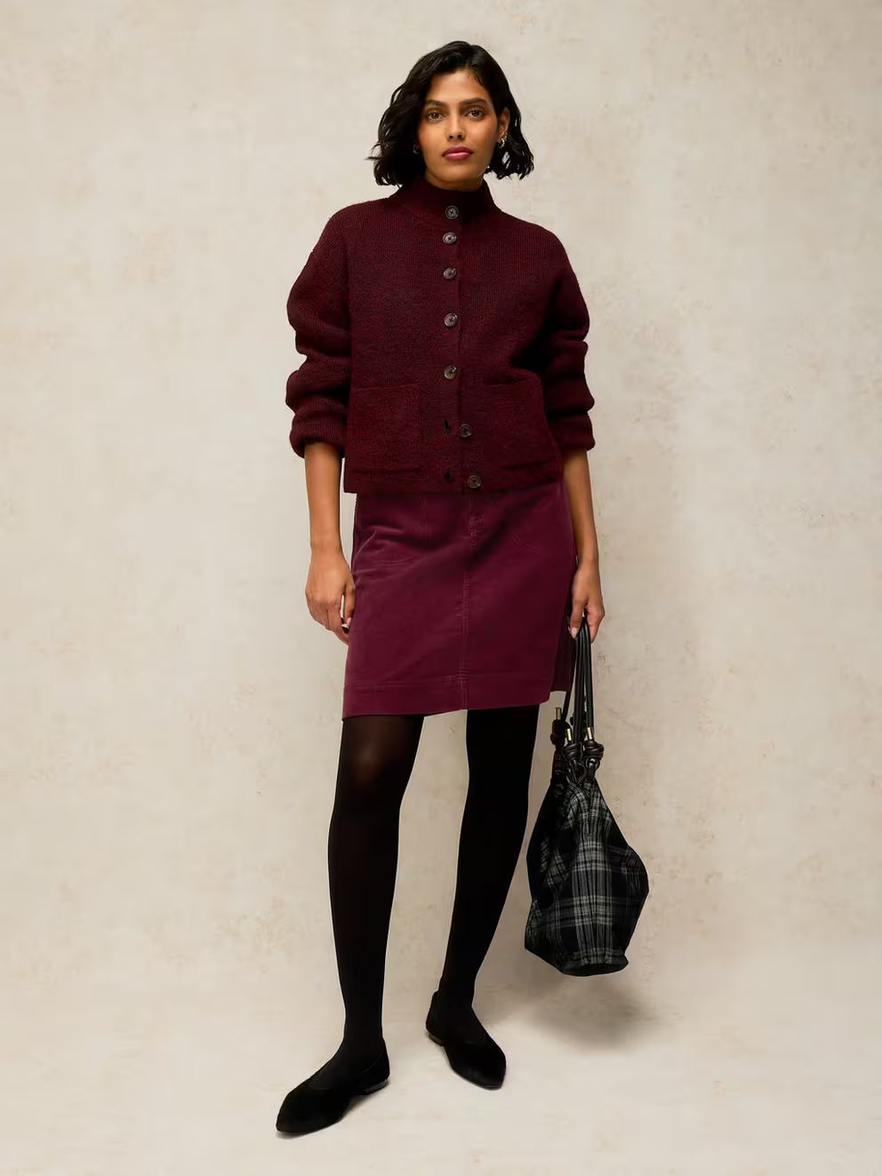 White Stuff Tia Skirt - Dark Plum