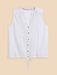 White Stuff Tulip Jersey Tank - Pale Ivory Clothing - Tops - Shirts - SS Knits - Sleeveless Knits by White Stuff | Grace the Boutique