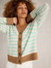 White Stuff V-Neck Cashmere Stripe Cardi Clothing - Tops - Sweaters - Cardigans by White Stuff | Grace the Boutique