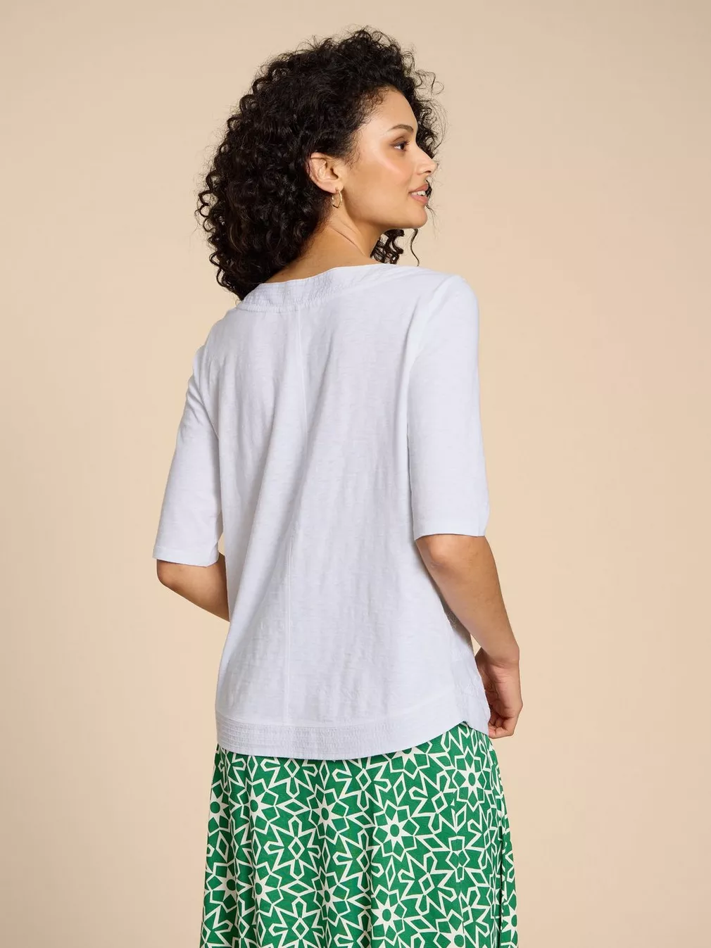 White Stuff Weaver Embroidered Tee - White Clothing - Tops - Shirts - SS Knits by White Stuff | Grace the Boutique