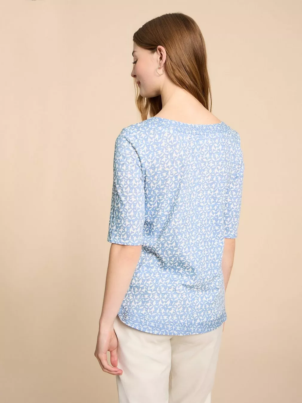 White Stuff Weaver Jersey Top - Blue Print Clothing - Tops - Shirts - SS Knits by White Stuff | Grace the Boutique