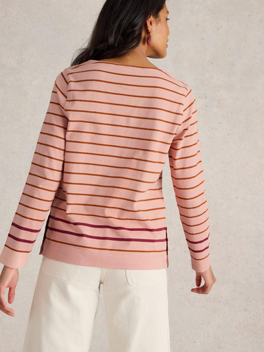 White Stuff Willow Striped Top - Pink Clothing - Tops - Shirts - LS Knits by White Stuff | Grace the Boutique