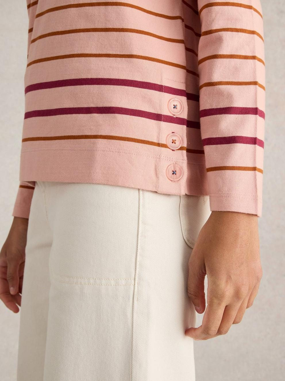 White Stuff Willow Striped Top - Pink Clothing - Tops - Shirts - LS Knits by White Stuff | Grace the Boutique