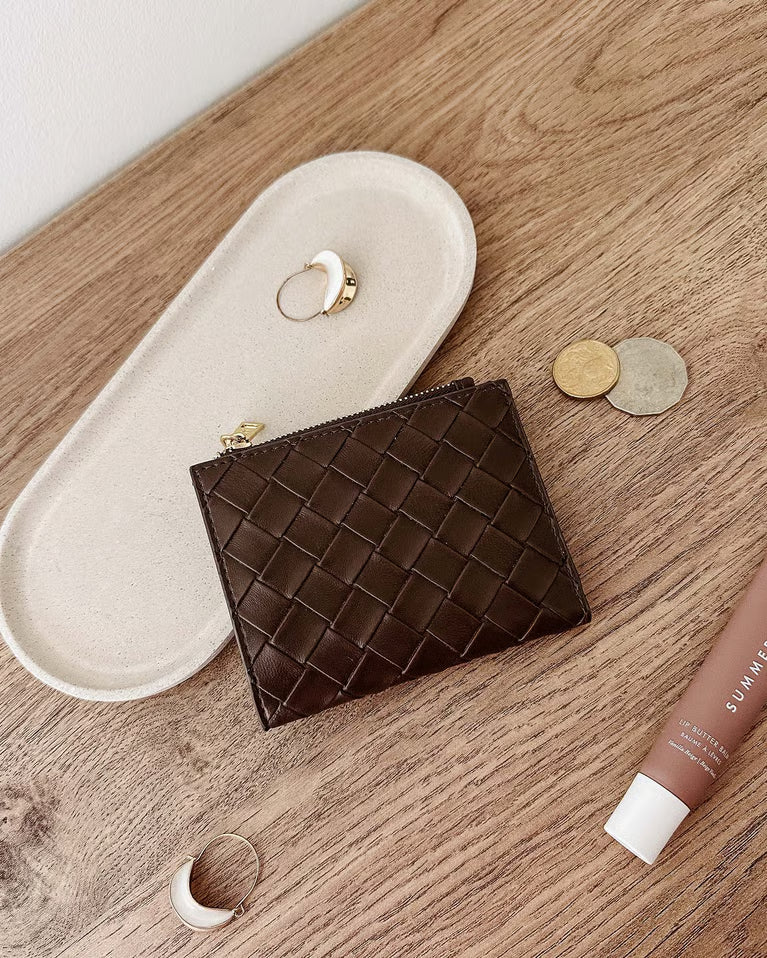 Louenhide Lily Woven Wallet - Chocolate