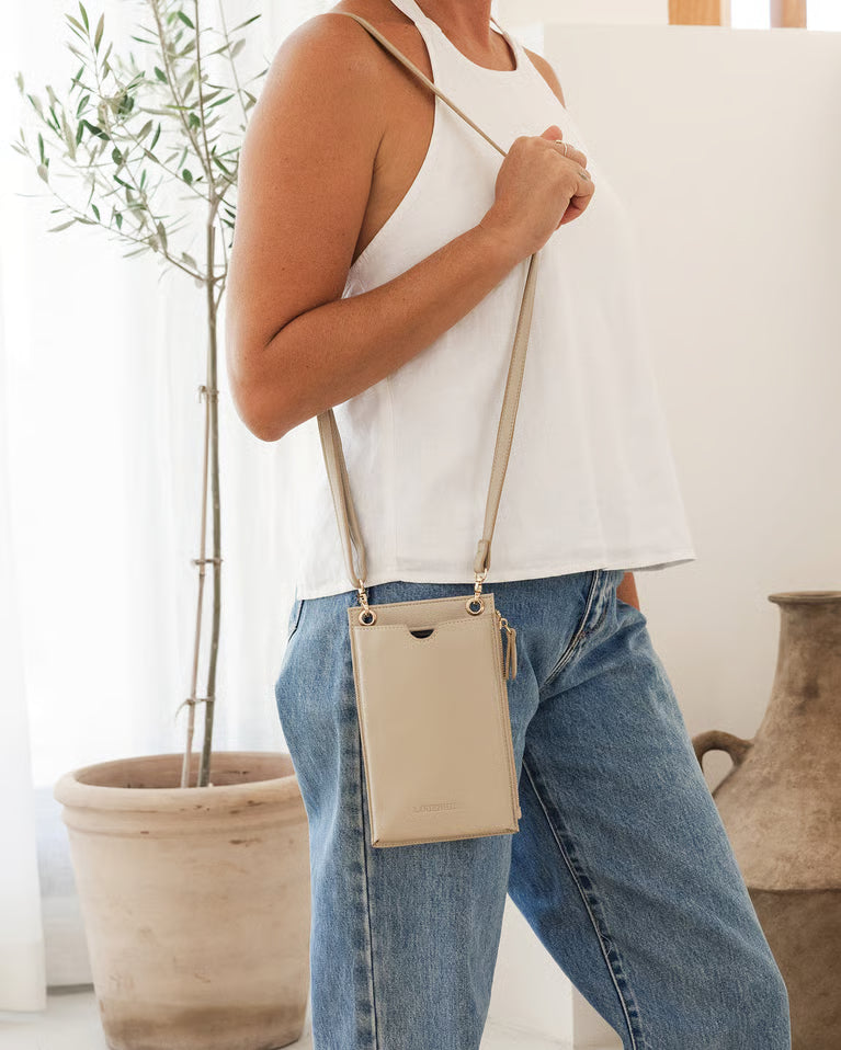Louenhide Suki RFID Phone Bag - Almond
