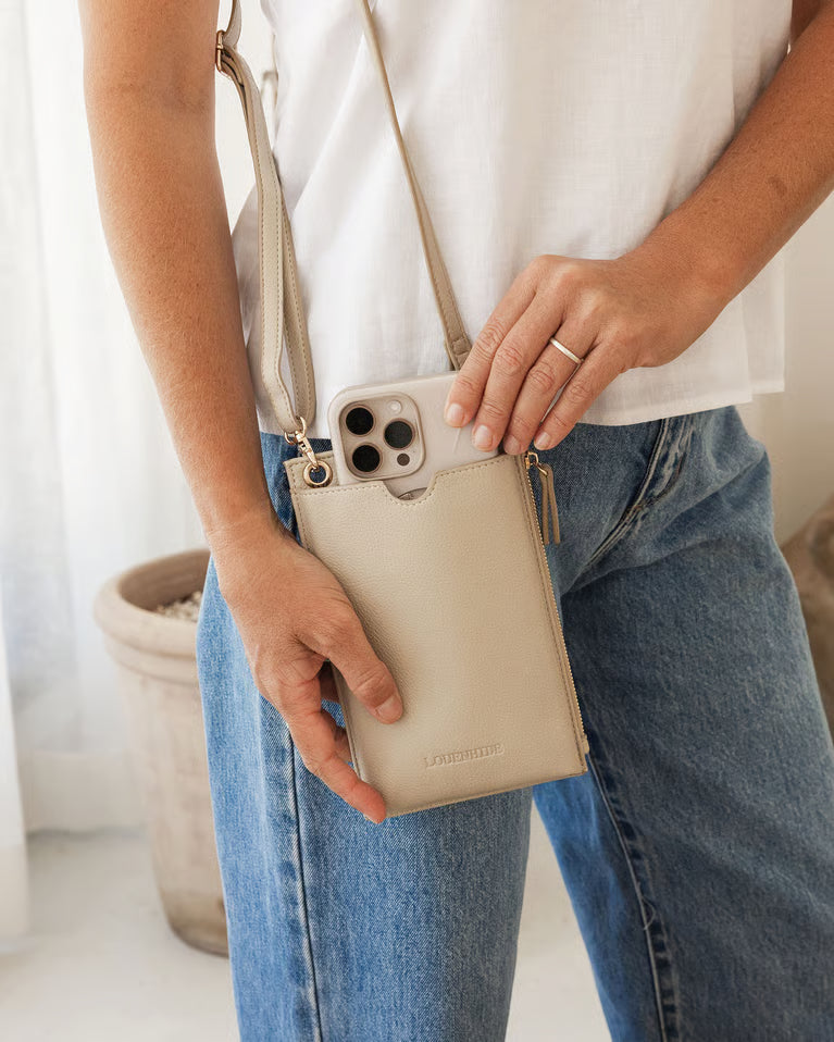 Louenhide Suki RFID Phone Bag - Almond
