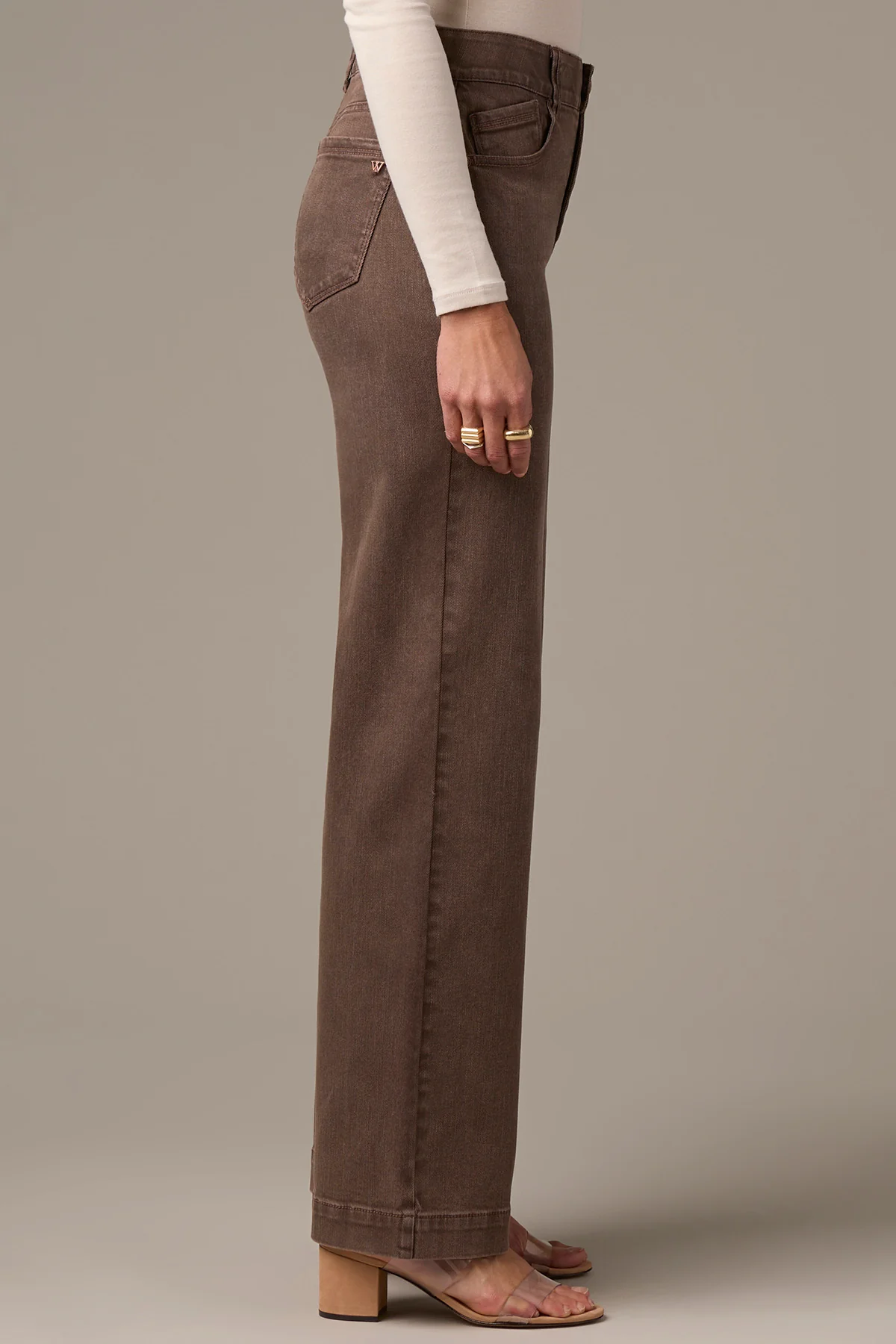 Wit & Wisdom Sam High Rise Wide Leg - Chocolate